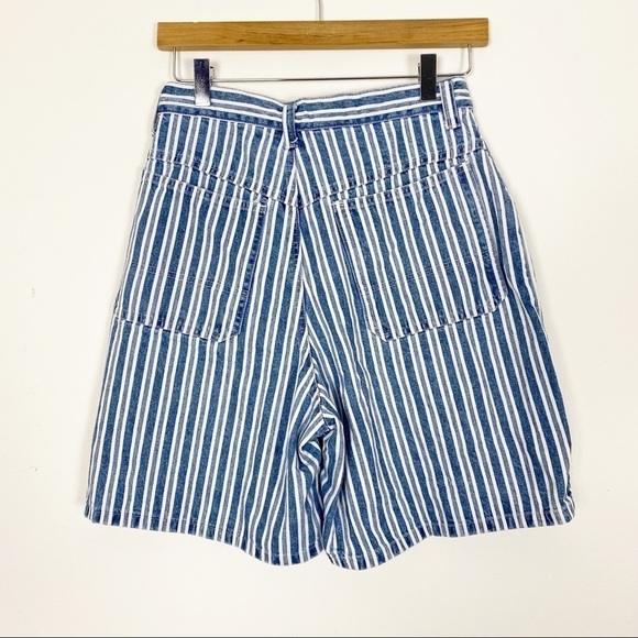VINTAGE ARIZONA Ultra High Waist Stripe Shorts 6 - Picture 5 of 8